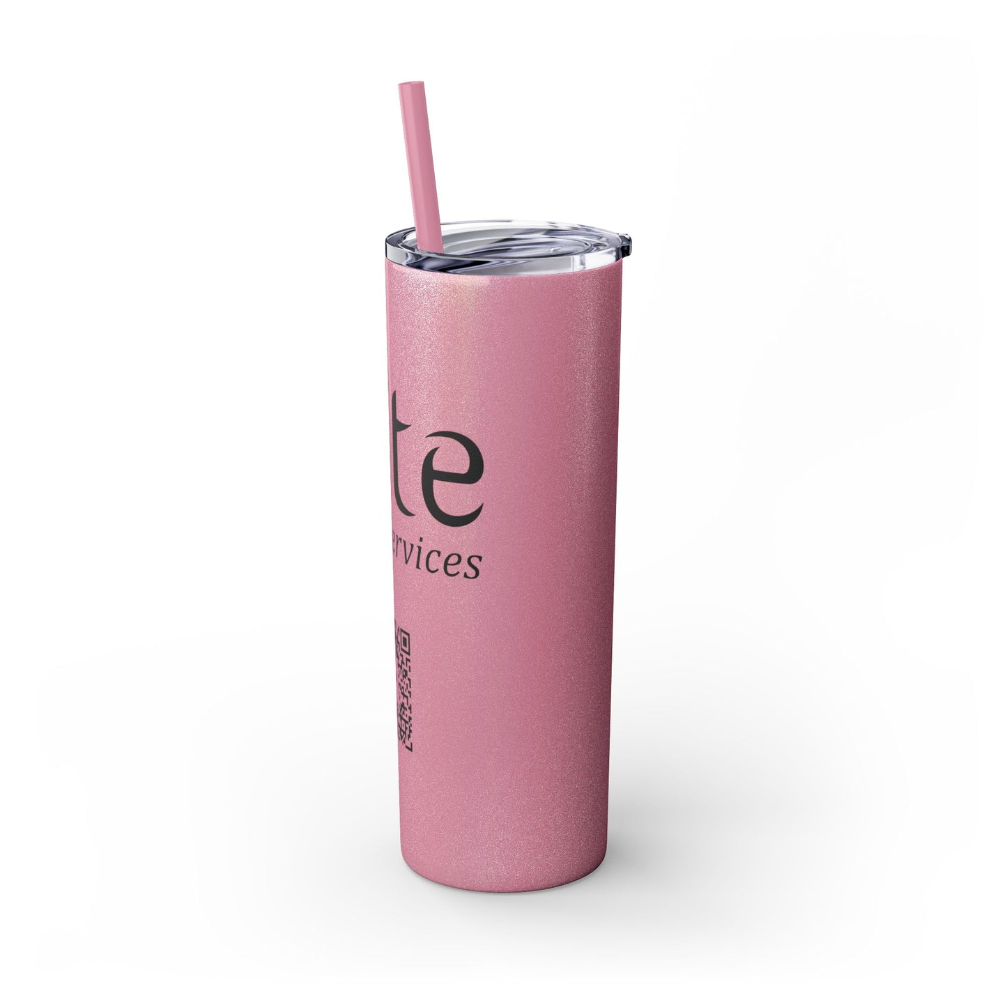 Elite Salon Services Custom Skinny Tumbler With Straw (20oz)