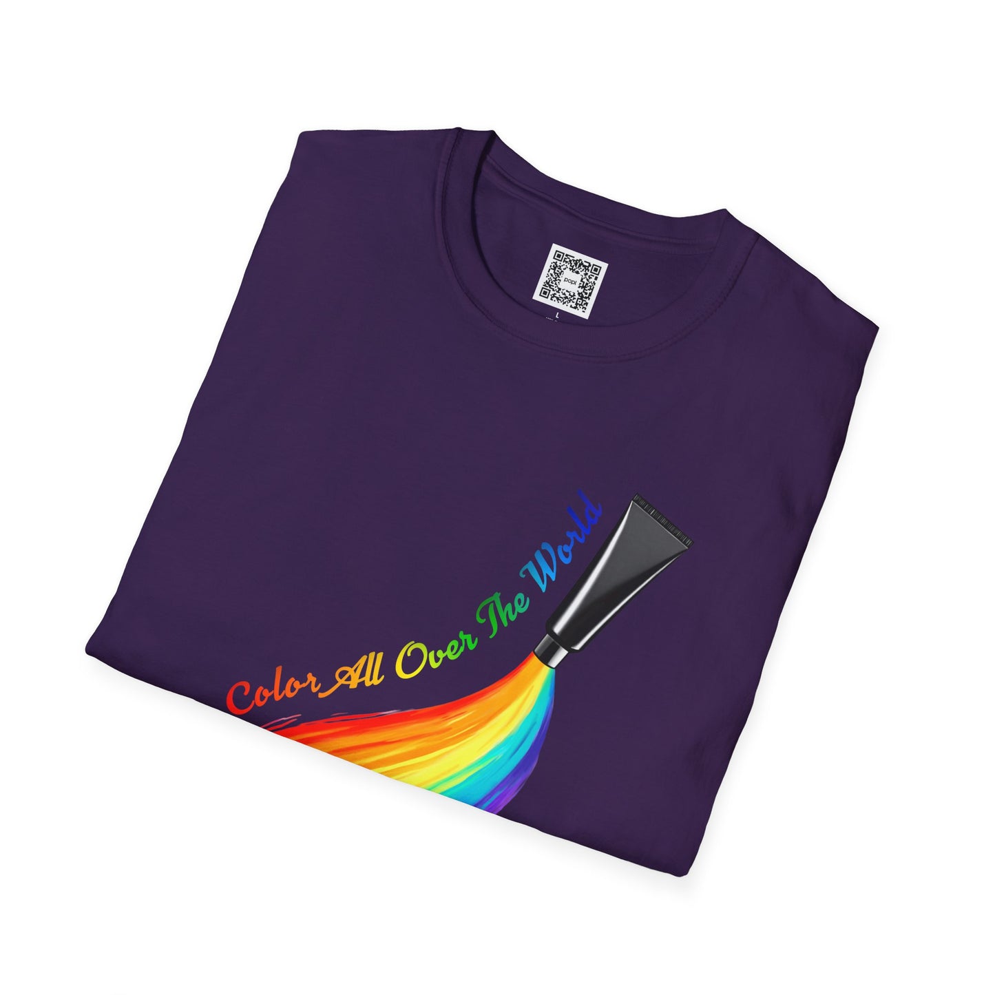 Color All Over the World Soft Style T-Shirt