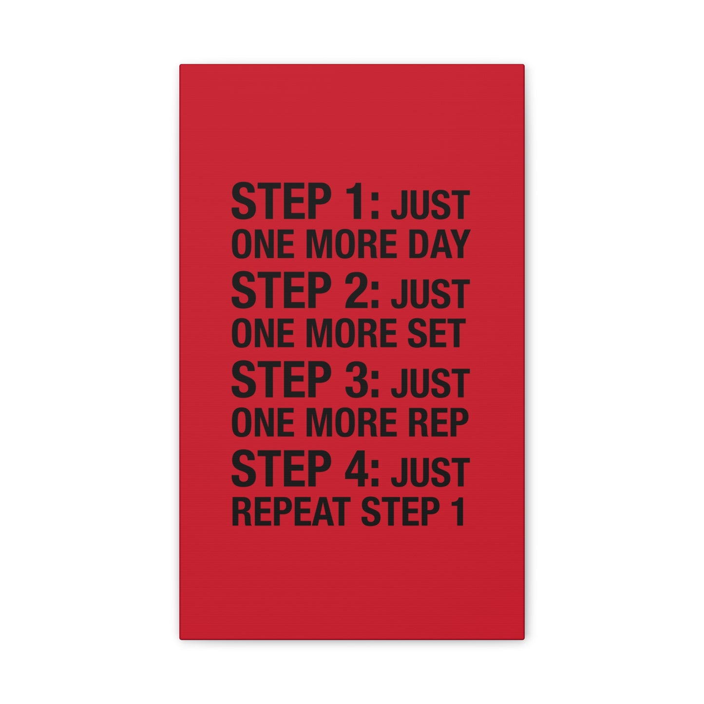 Steps 1 - 4 (Gym Inspiration) - Canvas Stretched (0.75")