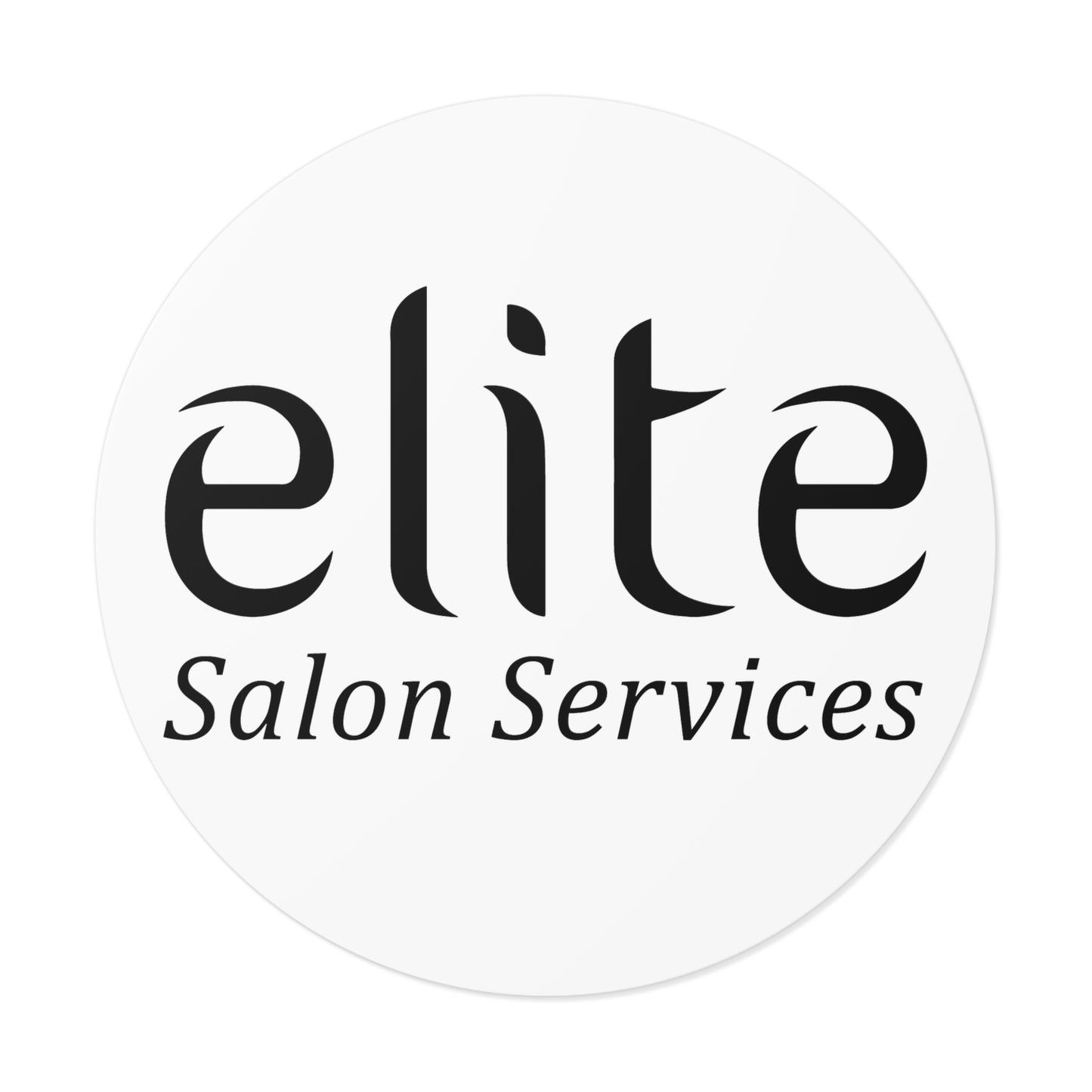 Elite Salon Services Custom (Round Vinyl Stickers)