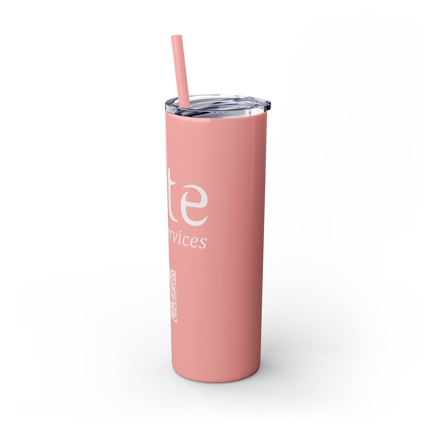Elite Salon Services Custom Skinny Tumbler With Straw (20oz)