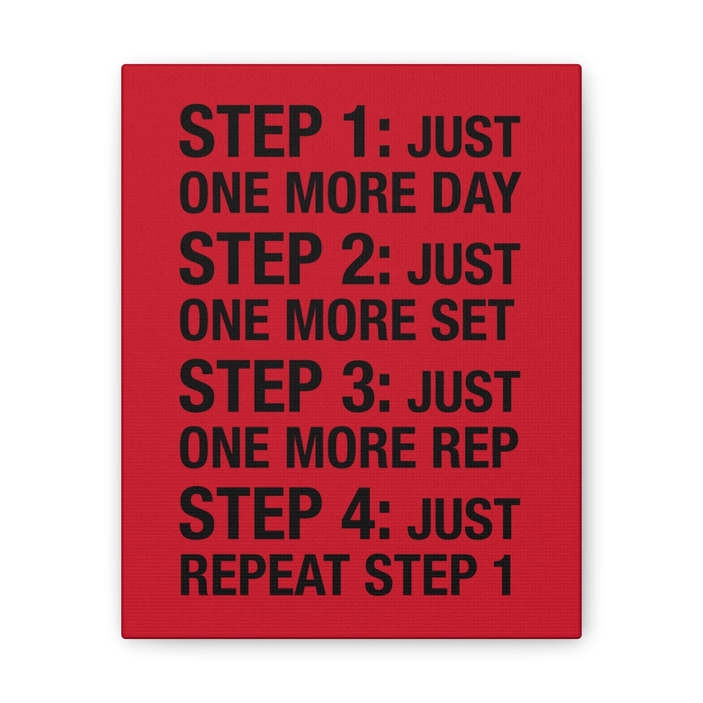 Steps 1 - 4 (Gym Inspiration) - Canvas Stretched (0.75")