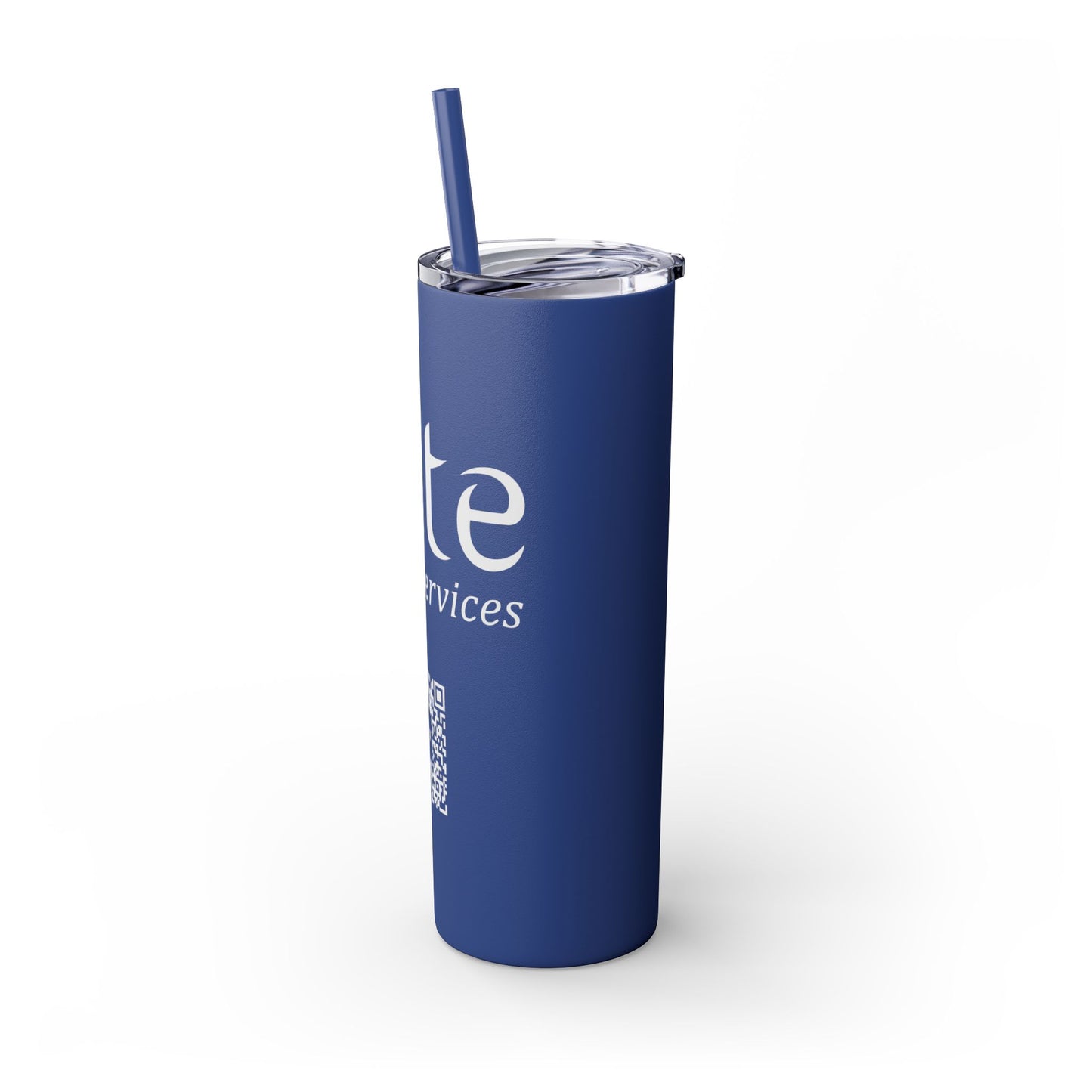 Elite Salon Services Custom Skinny Tumbler With Straw (20oz)