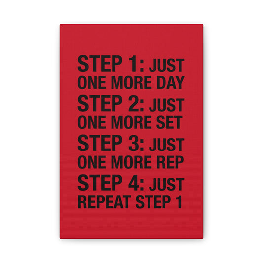 Steps 1 - 4 (Gym Inspiration) - Canvas Stretched (0.75")