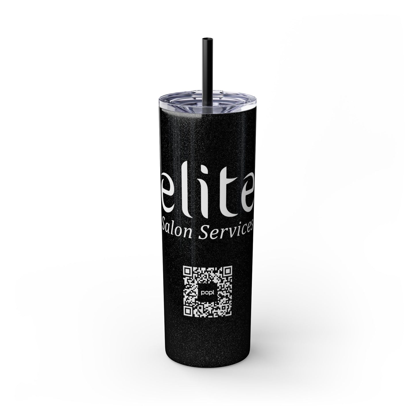Elite Salon Services Custom Skinny Tumbler With Straw (20oz)
