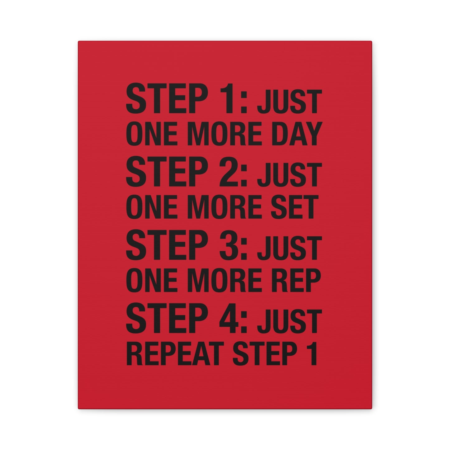 Steps 1 - 4 (Gym Inspiration) - Canvas Stretched (0.75")