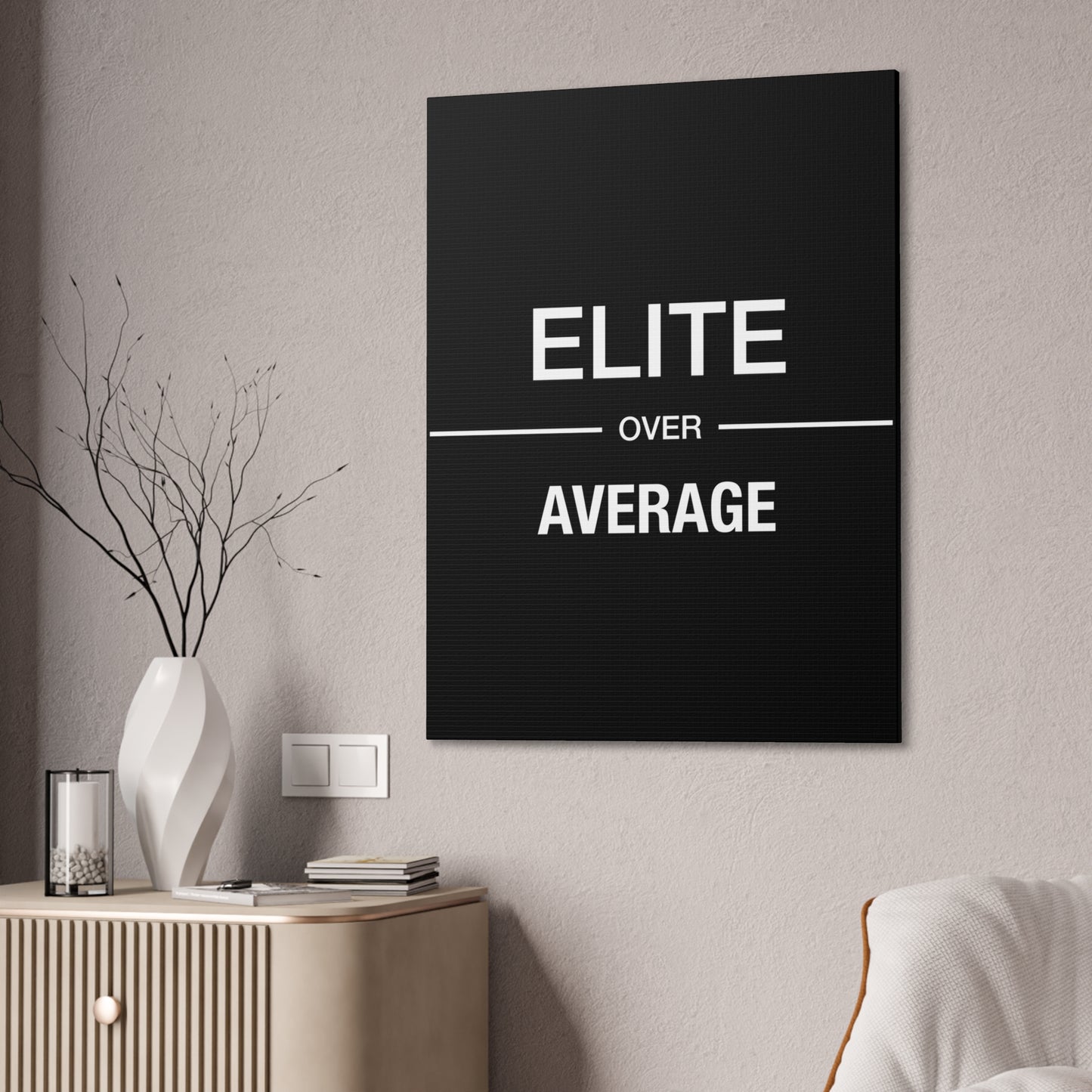Elite Over Average - Canvas Stretched (0.75")