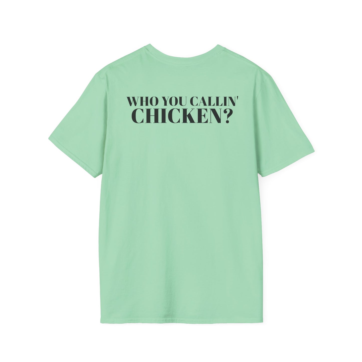 Men's Funny 'Who You Callin' Chicken?' Graphics T-Shirt