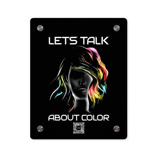 'Lets Talk About Color' - Vibrant Acrylic Wall Art Panel