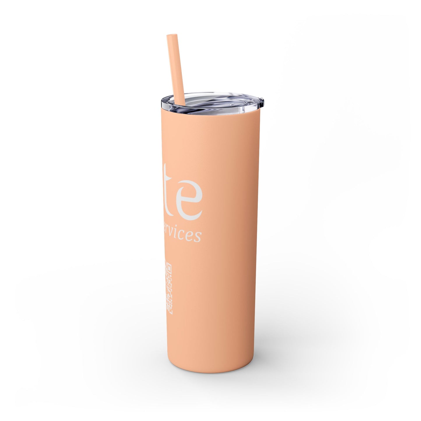 Elite Salon Services Custom Skinny Tumbler With Straw (20oz)