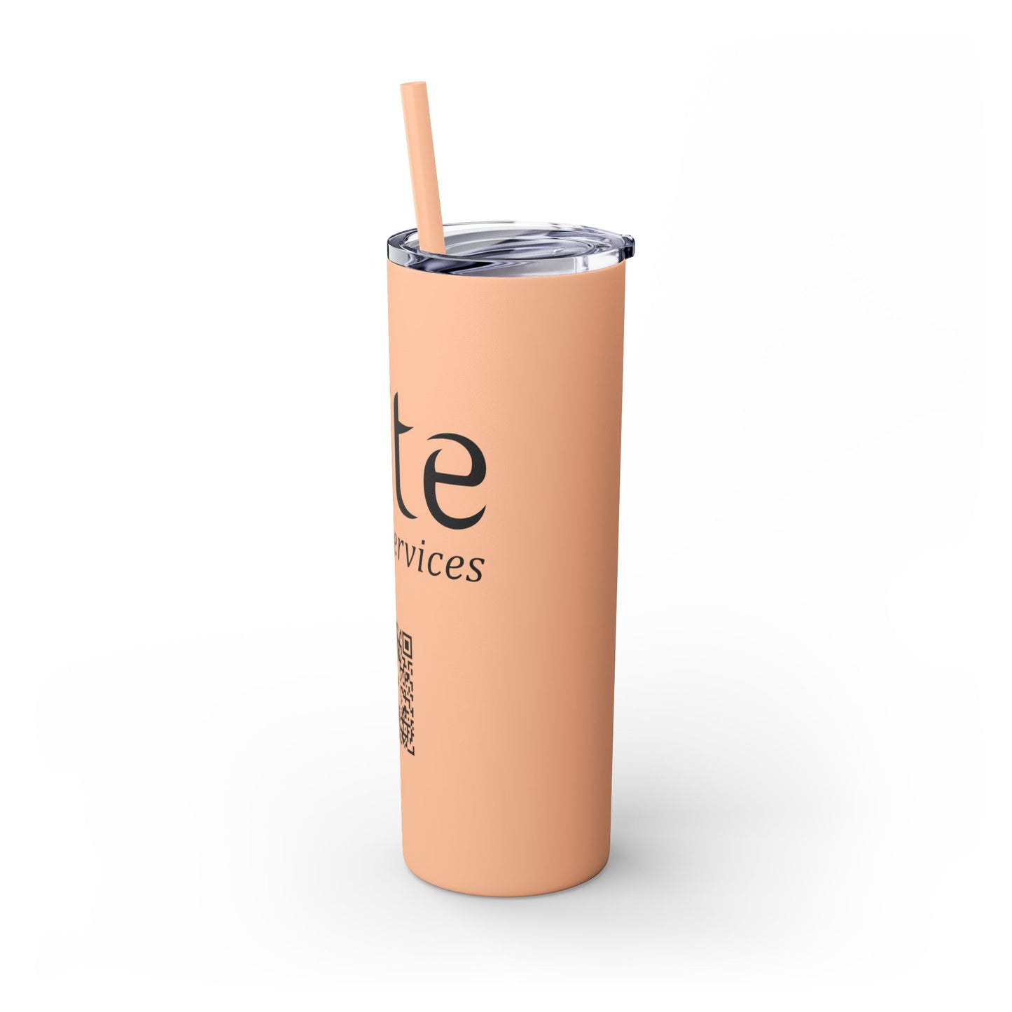 Elite Salon Services Custom Skinny Tumbler With Straw (20oz)