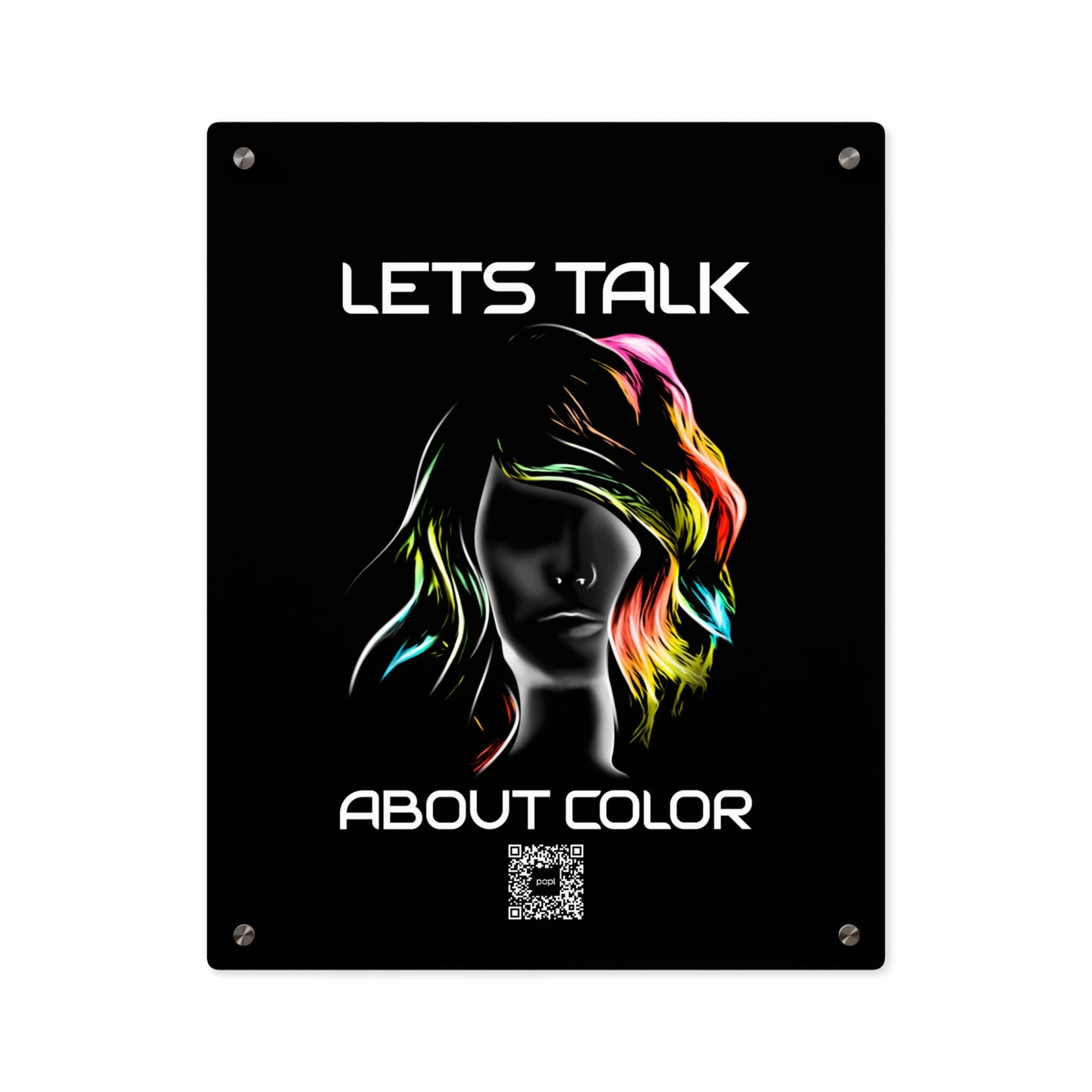 'Lets Talk About Color' - Vibrant Acrylic Wall Art Panel