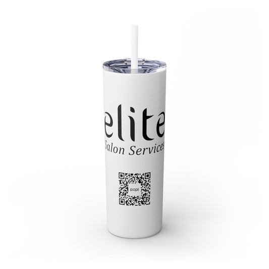 Elite Salon Services Custom Skinny Tumbler With Straw (20oz)