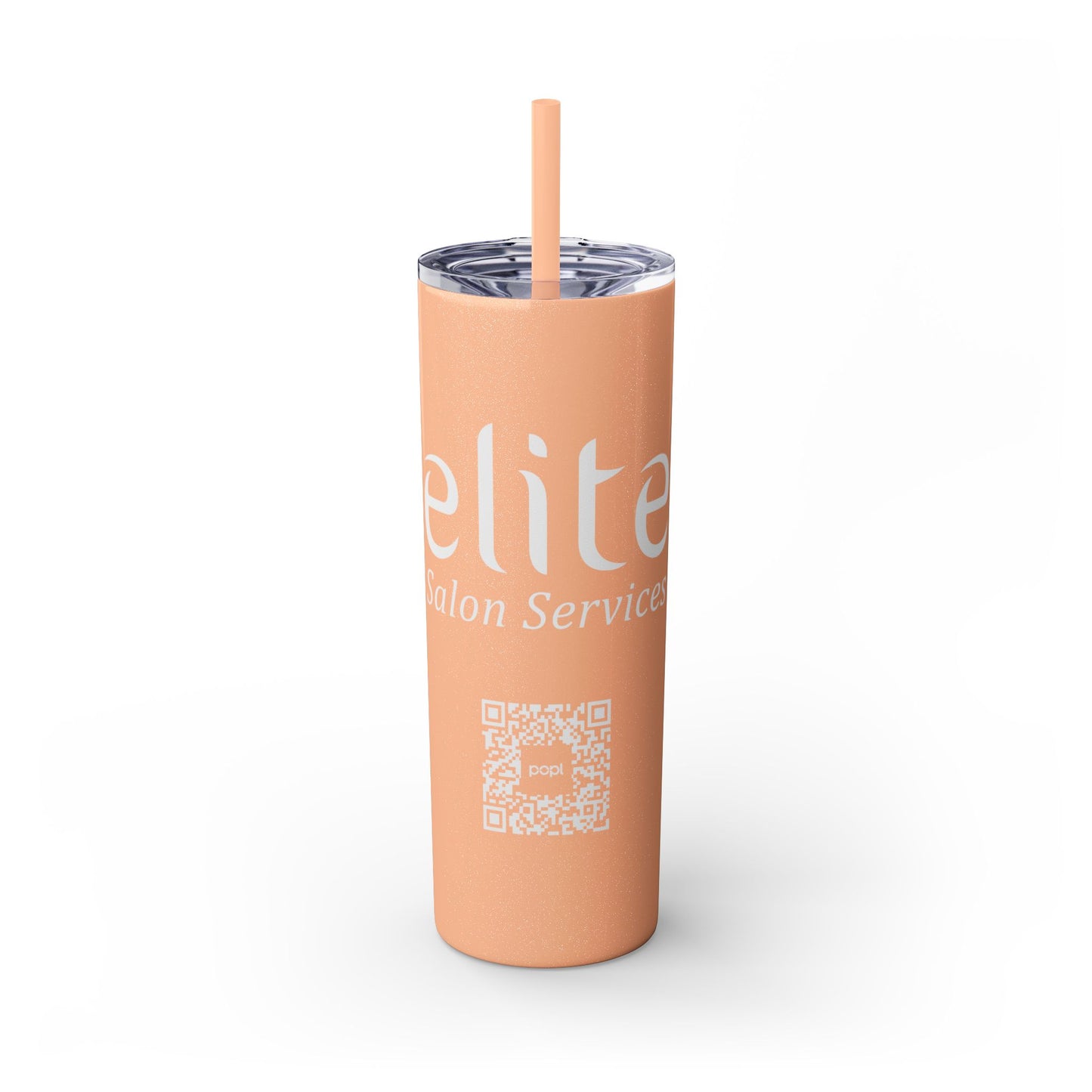 Elite Salon Services Custom Skinny Tumbler With Straw (20oz)