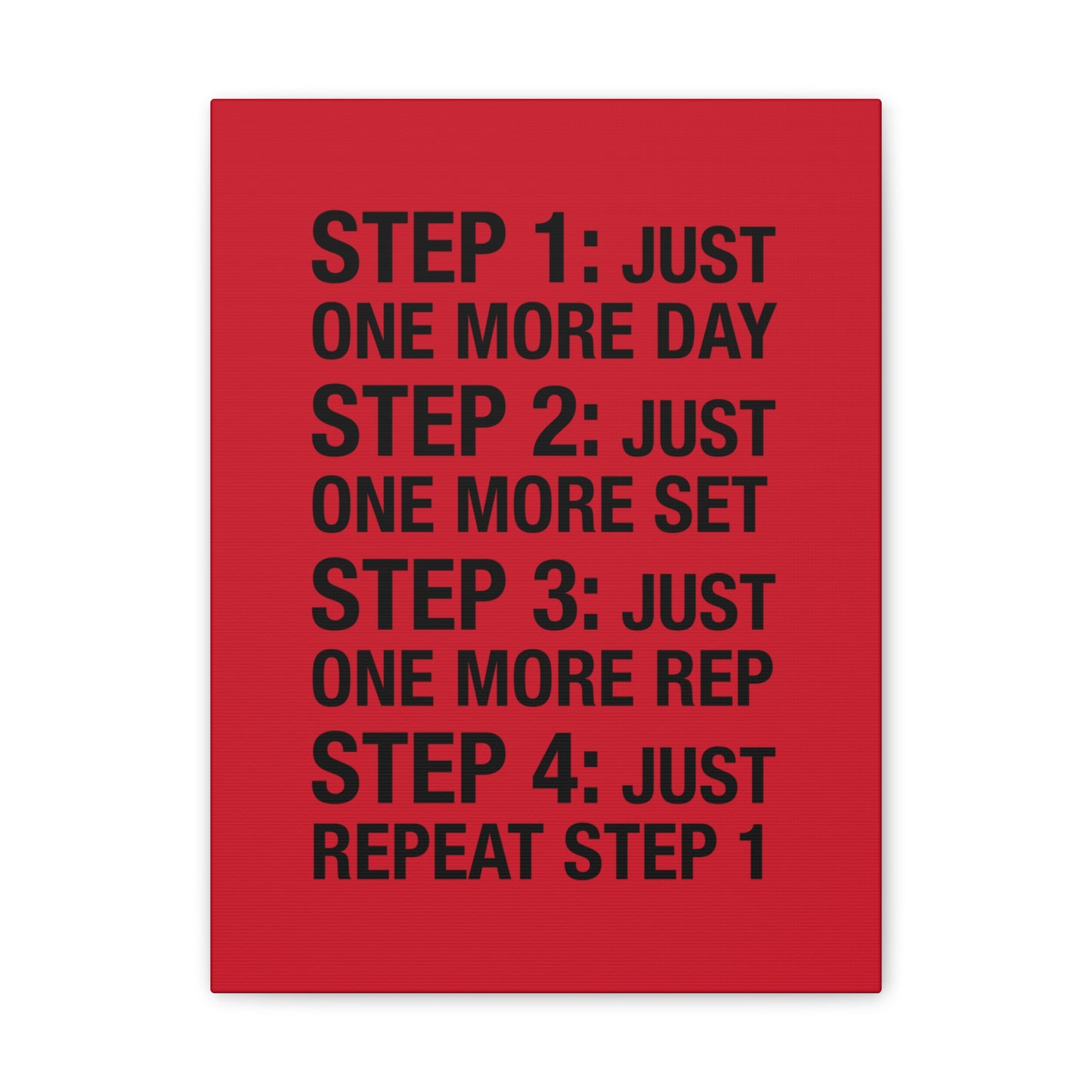 Steps 1 - 4 (Gym Inspiration) - Canvas Stretched (0.75")