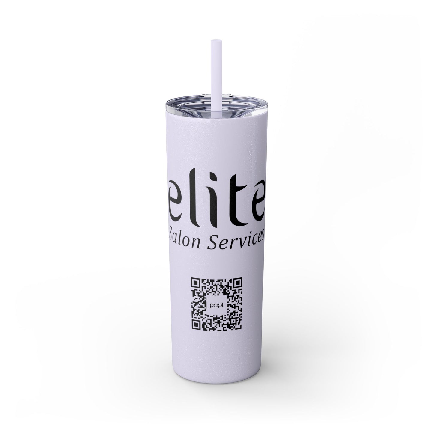 Elite Salon Services Custom Skinny Tumbler With Straw (20oz)