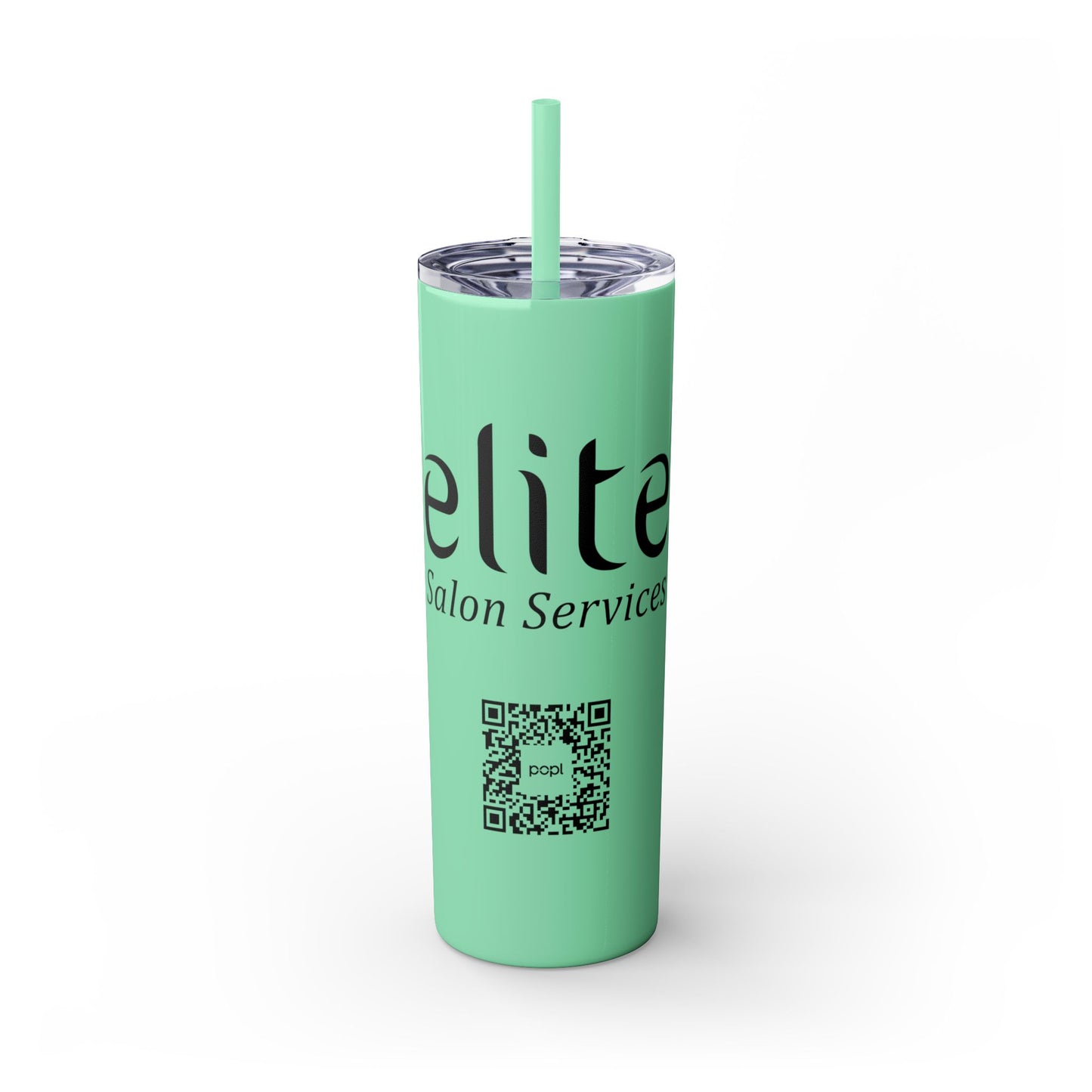 Elite Salon Services Custom Skinny Tumbler With Straw (20oz)