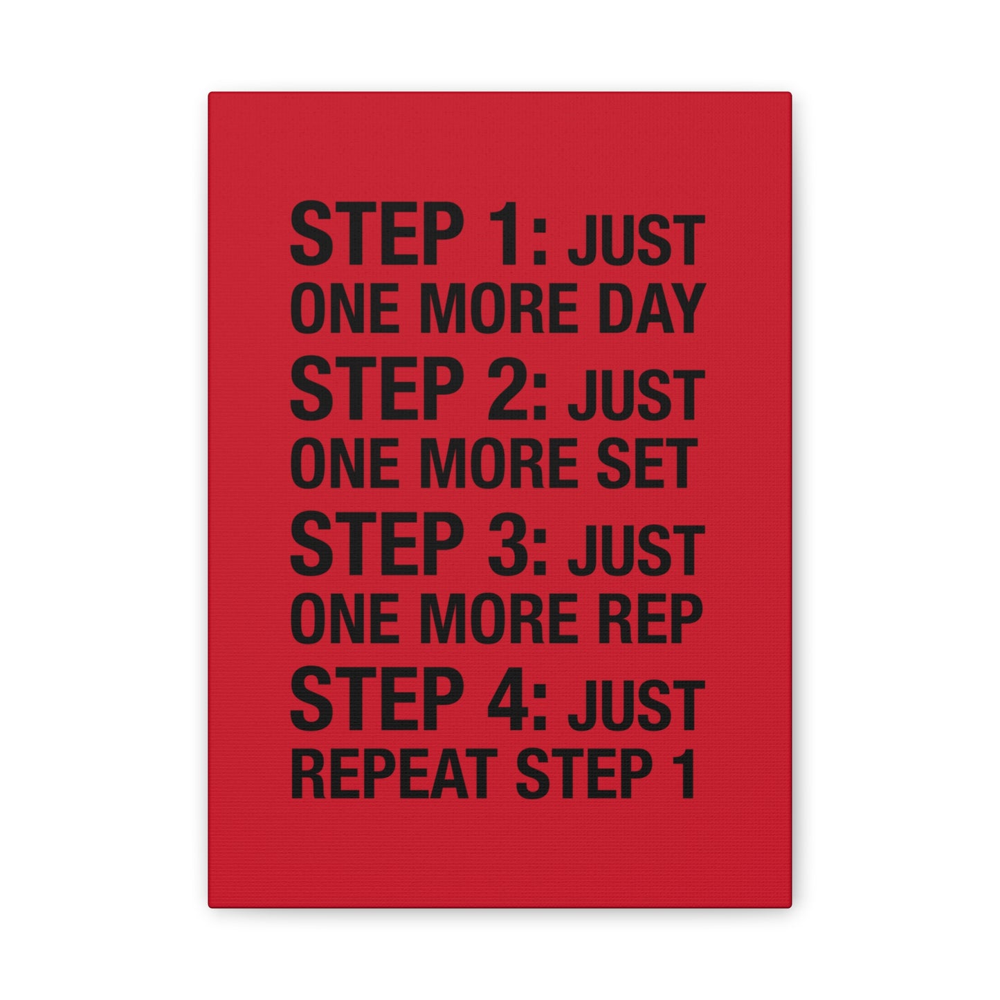 Steps 1 - 4 (Gym Inspiration) - Canvas Stretched (0.75")