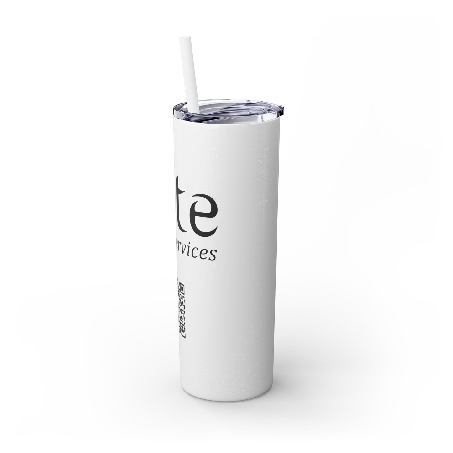 Elite Salon Services Custom Skinny Tumbler With Straw (20oz)