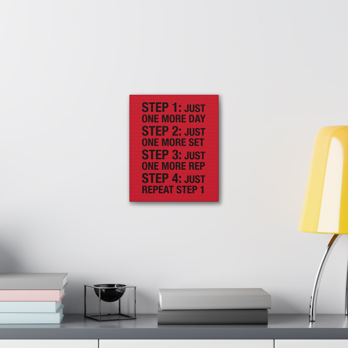 Steps 1 - 4 (Gym Inspiration) - Canvas Stretched (0.75")