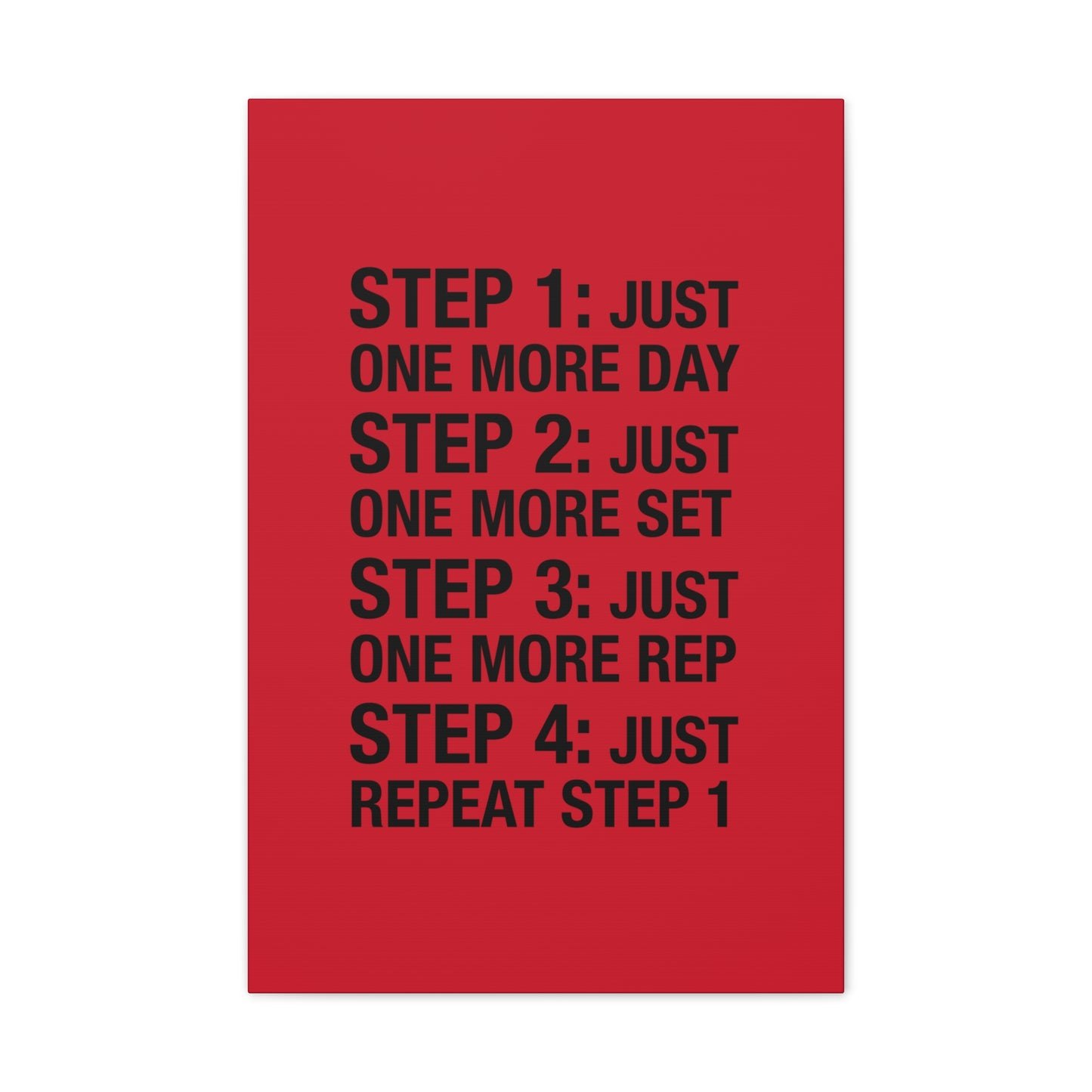 Steps 1 - 4 (Gym Inspiration) - Canvas Stretched (0.75")