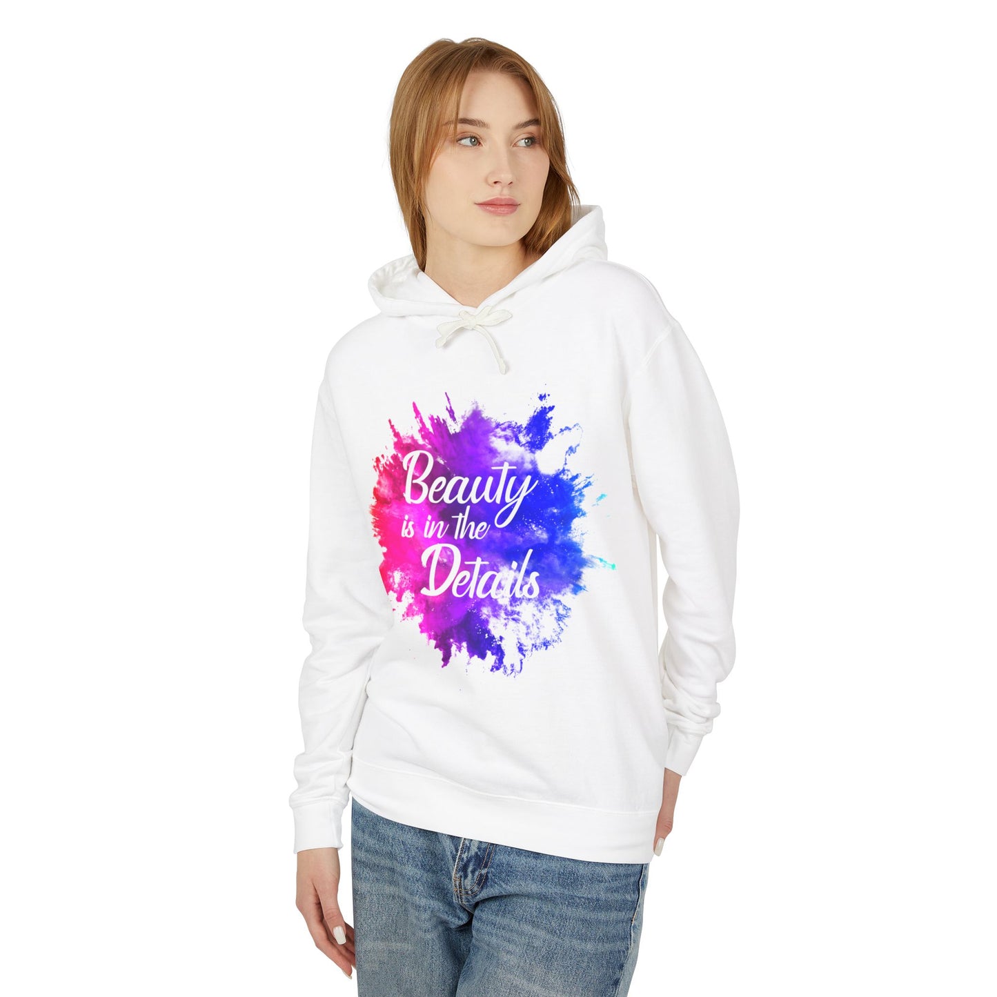 Beauty Is In The Details (Splash) Lightweight Hooded Sweatshirt