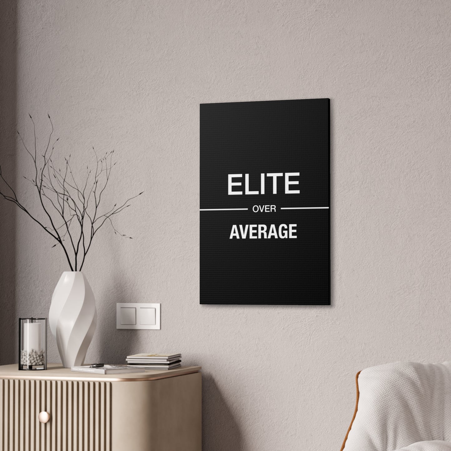 Elite Over Average - Canvas Stretched (0.75")