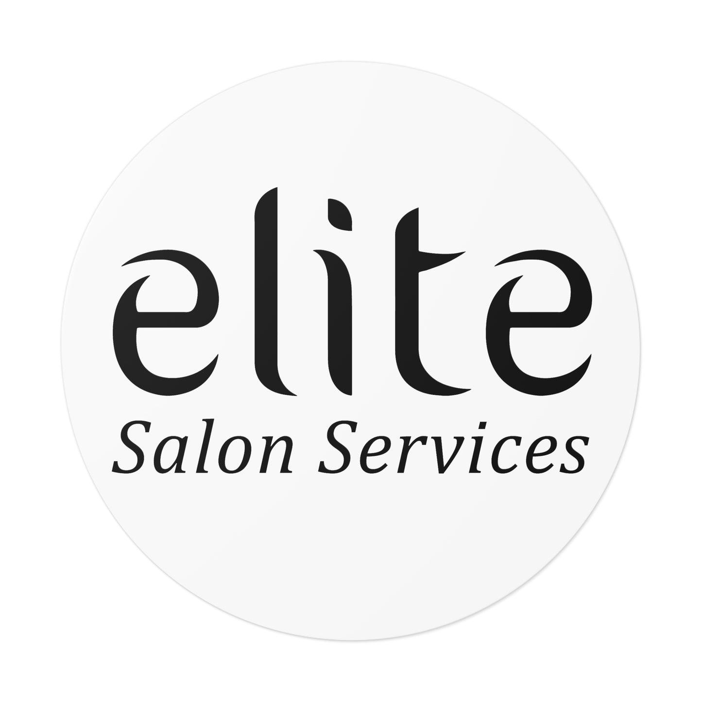 Elite Salon Services Custom (Round Vinyl Stickers)