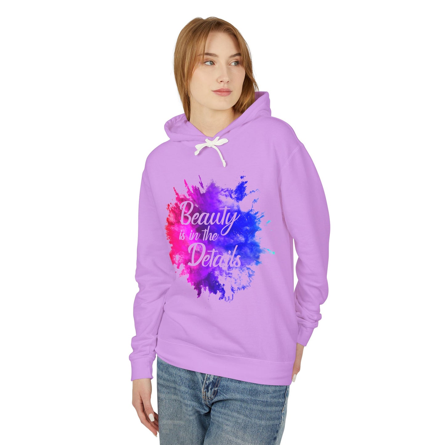 Beauty Is In The Details (Splash) Lightweight Hooded Sweatshirt