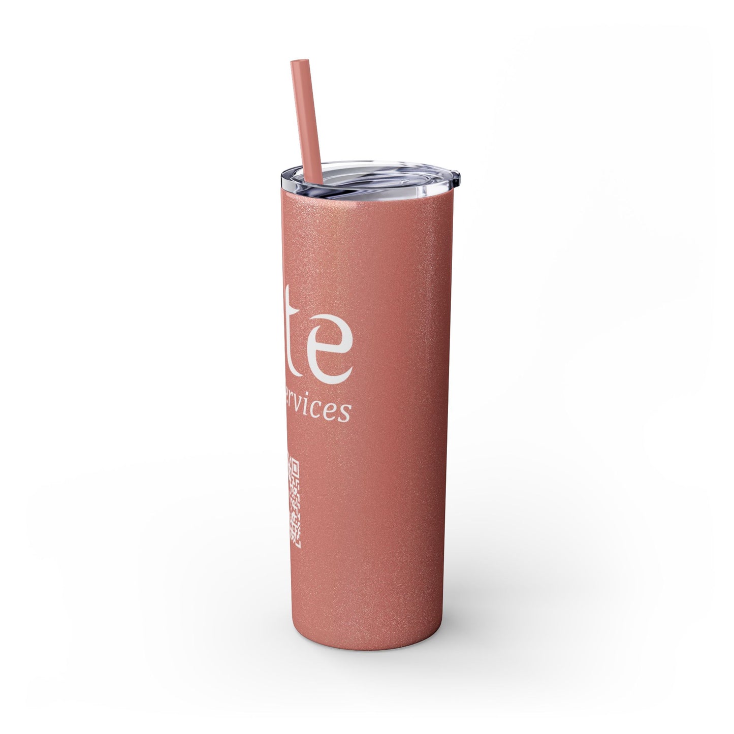Elite Salon Services Custom Skinny Tumbler With Straw (20oz)