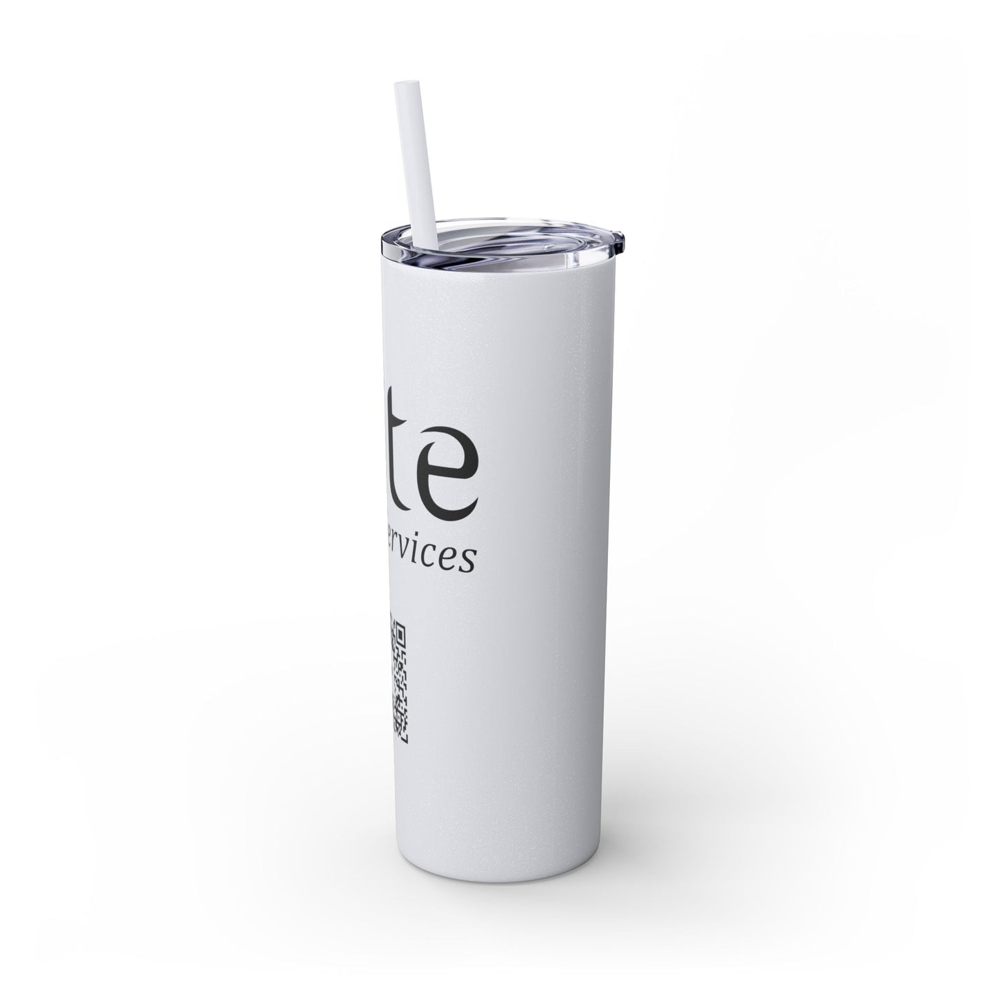 Elite Salon Services Custom Skinny Tumbler With Straw (20oz)