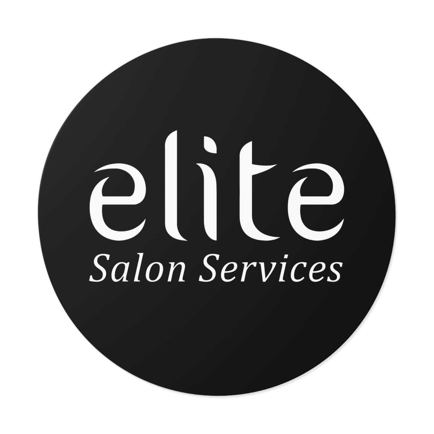 Elite Salon Services Custom (Round Vinyl Stickers)