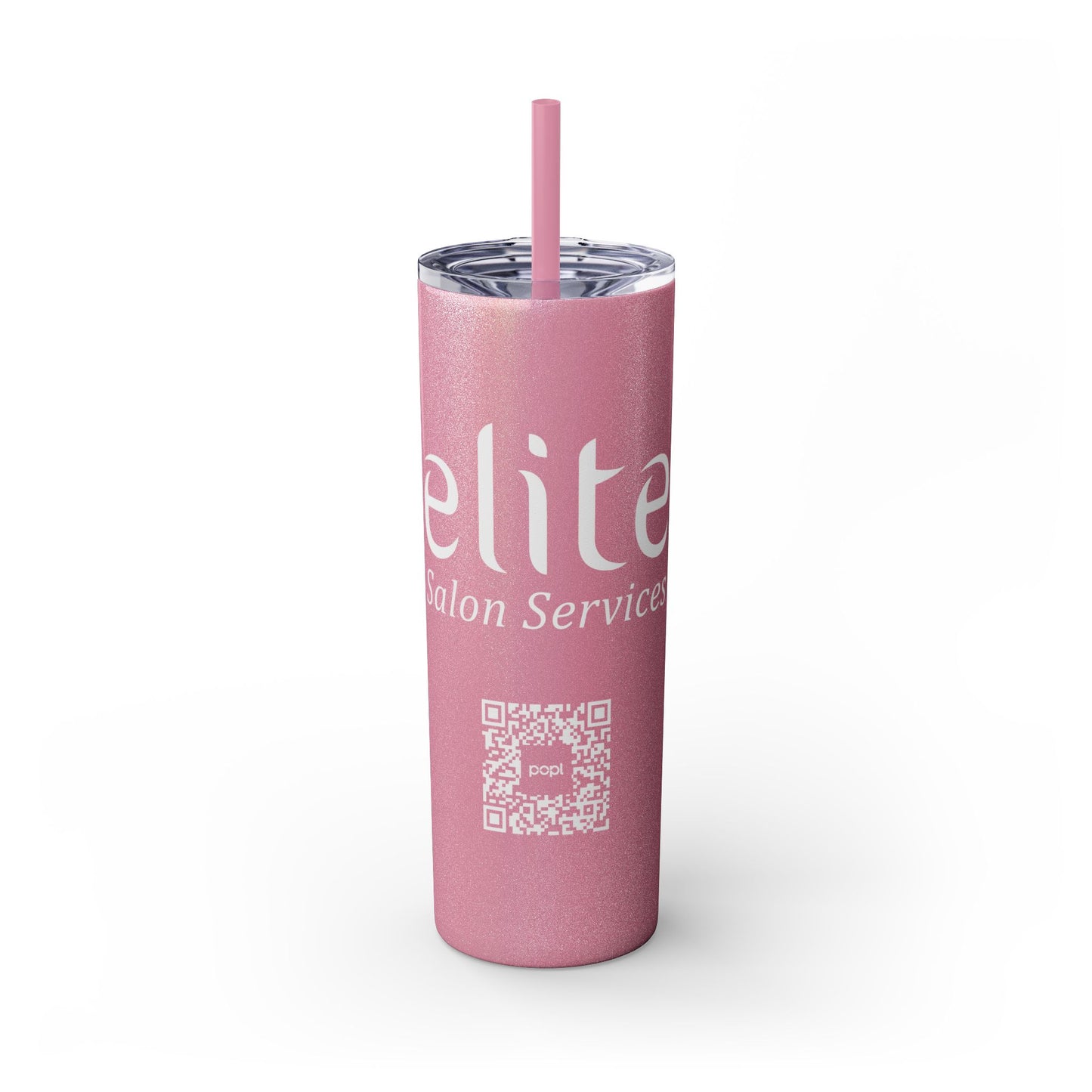 Elite Salon Services Custom Skinny Tumbler With Straw (20oz)
