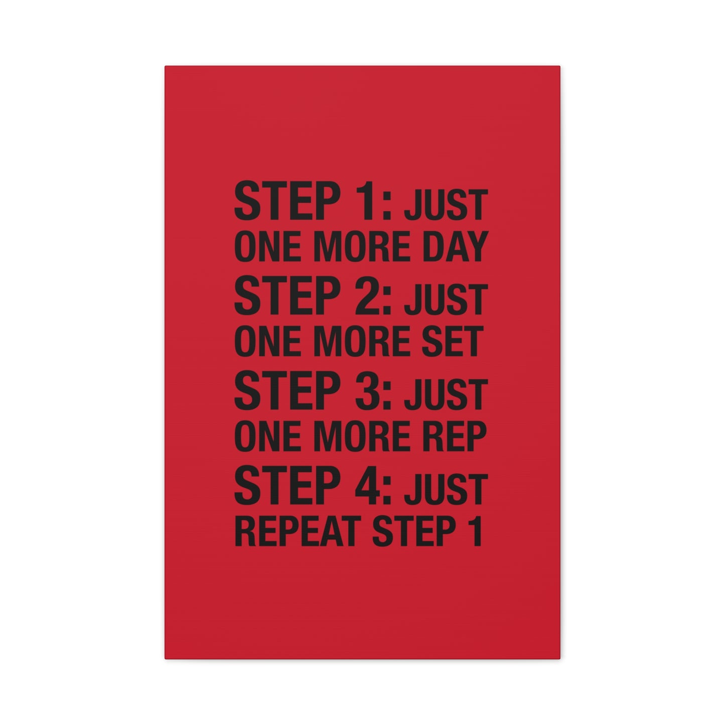 Steps 1 - 4 (Gym Inspiration) - Canvas Stretched (0.75")