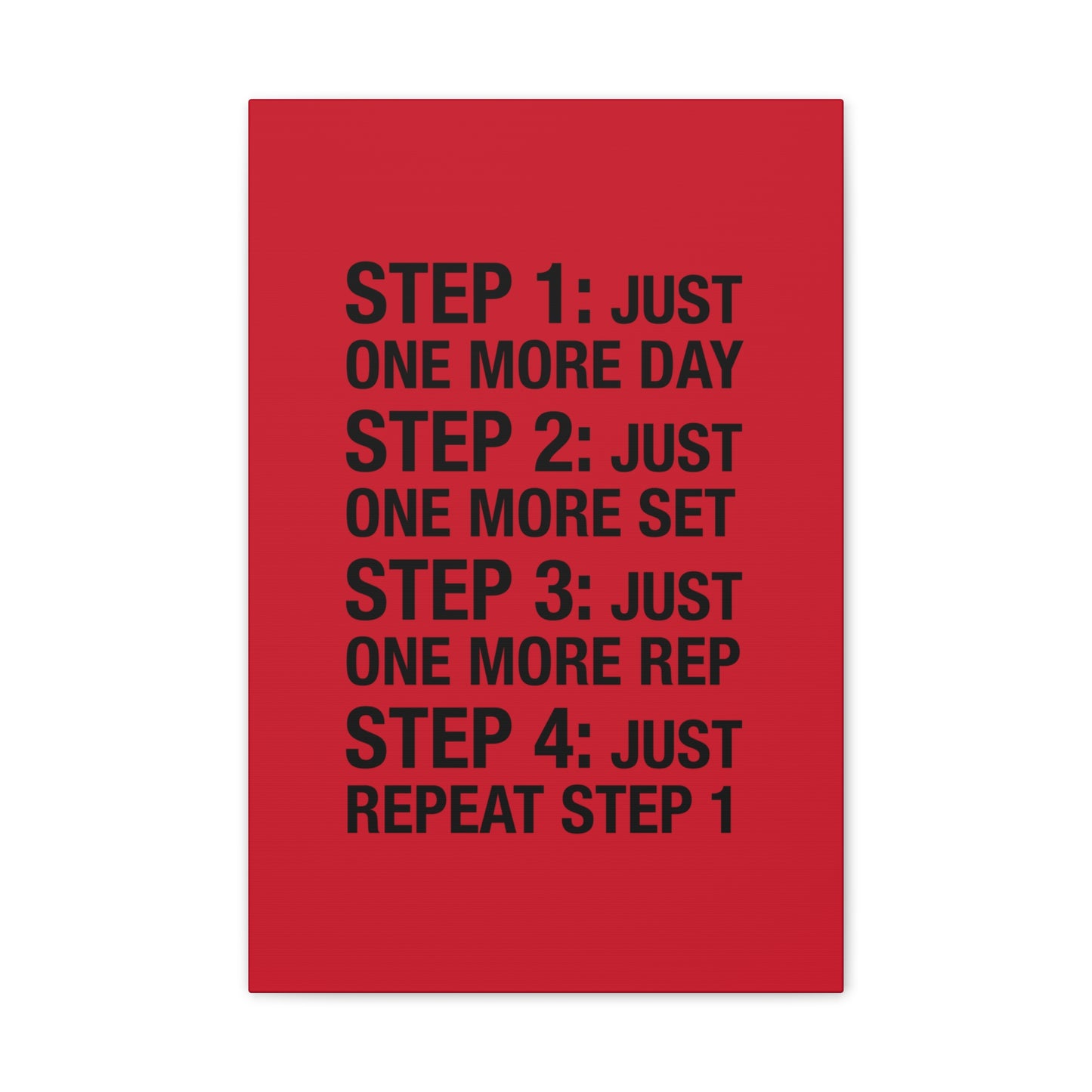 Steps 1 - 4 (Gym Inspiration) - Canvas Stretched (0.75")
