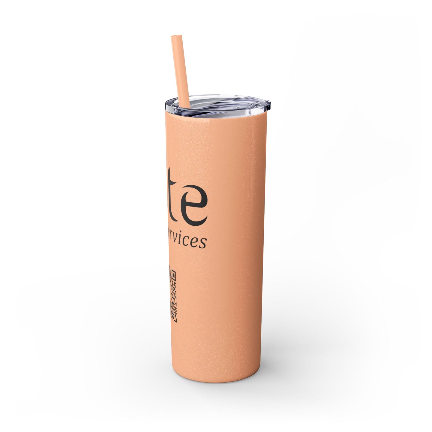 Elite Salon Services Custom Skinny Tumbler With Straw (20oz)