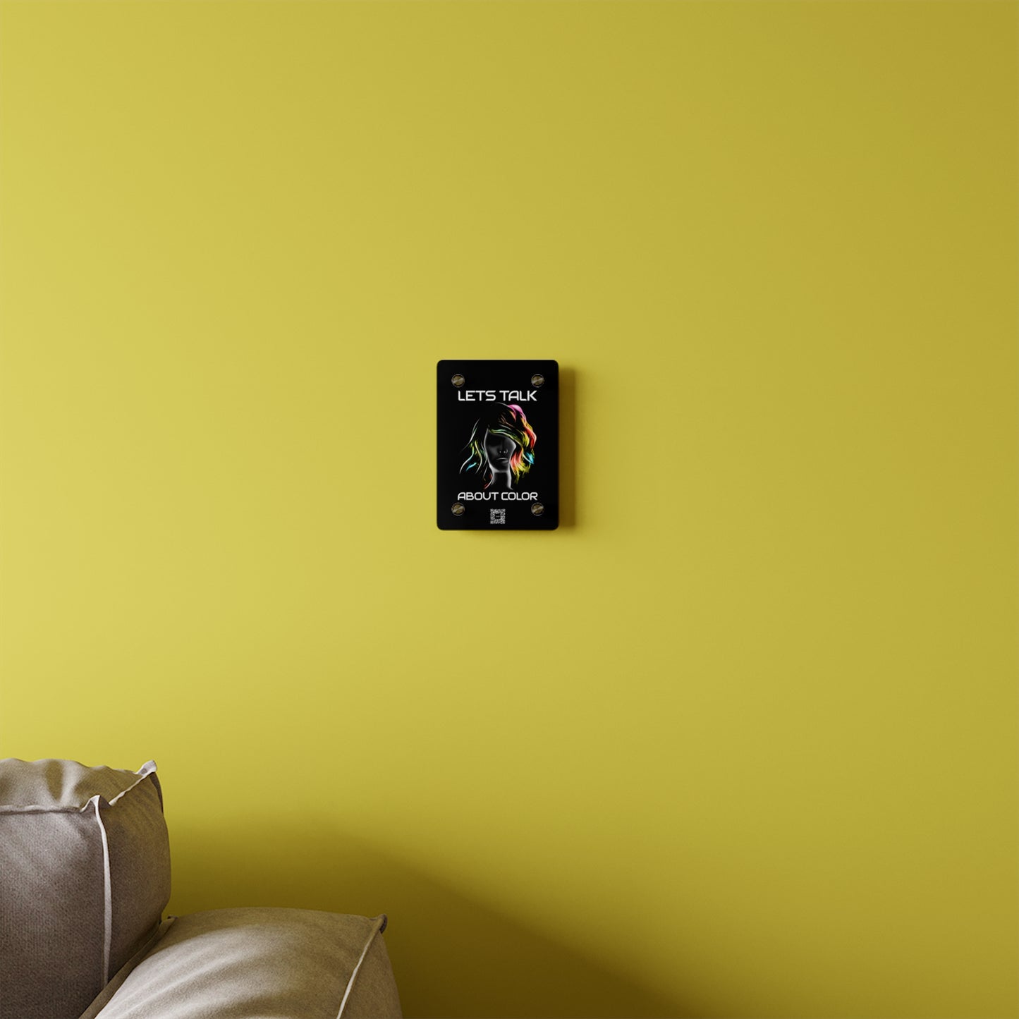 'Lets Talk About Color' - Vibrant Acrylic Wall Art Panel