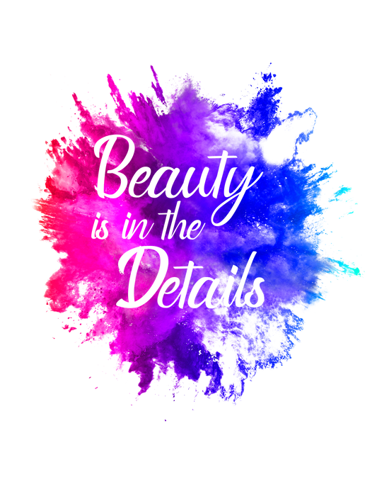 'Beauty Is In The Details' (Splash) Crew Neck Soft Style T-Shirt (Unisex)