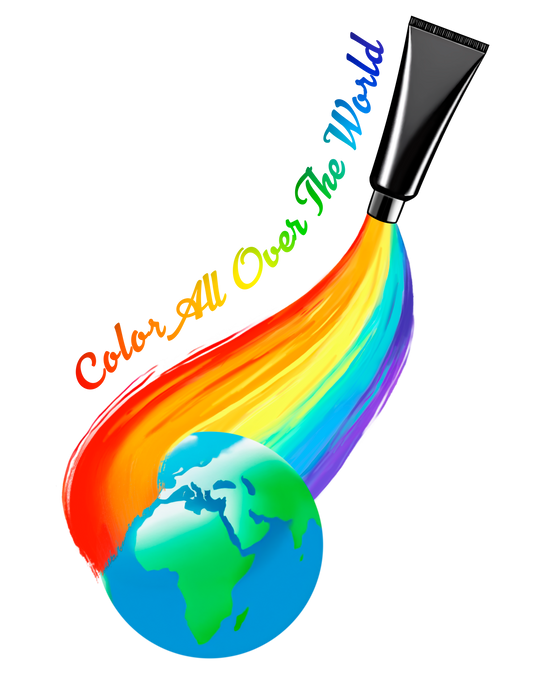 'Color All Over The World' Crew Neck Soft Style T-Shirt (Unisex)