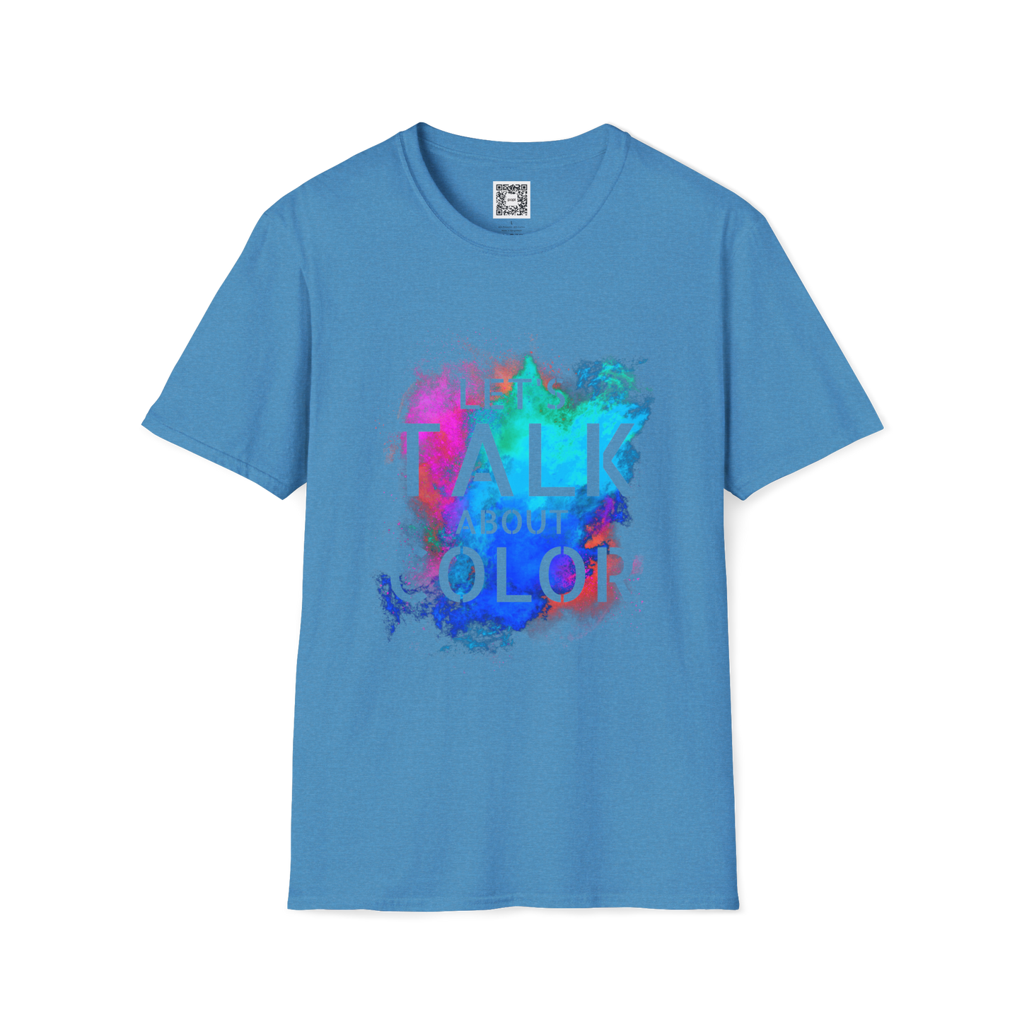 'Lets Talk About Color' (Design 2/Colorway 2) Crew Neck Soft Style T-Shirt (Unisex)