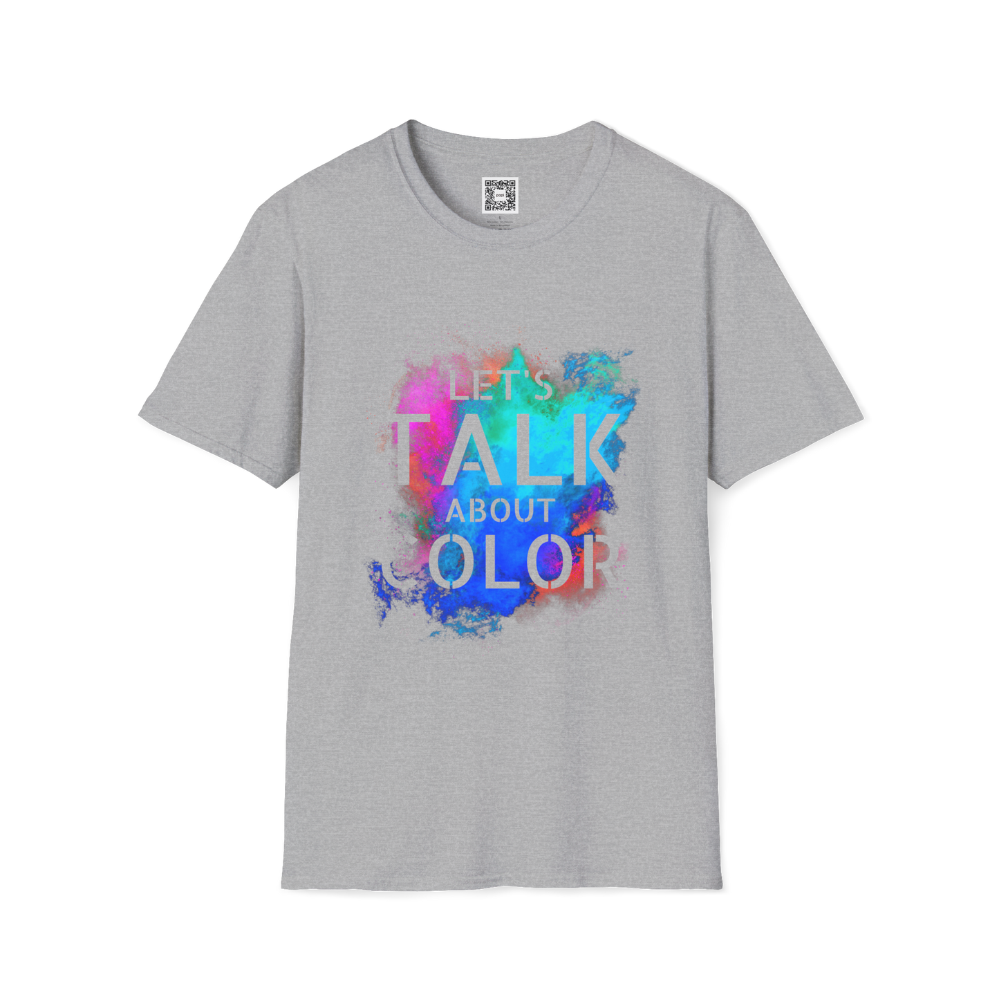 'Lets Talk About Color' (Design 2/Colorway 2) Crew Neck Soft Style T-Shirt (Unisex)