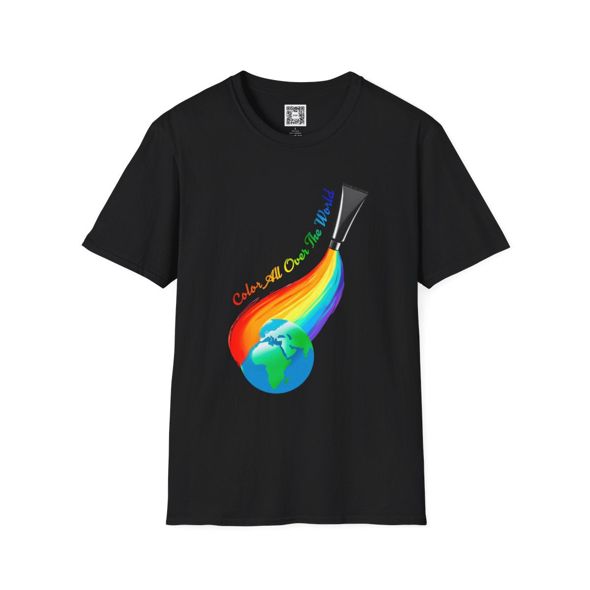 'Color All Over The World' Crew Neck Soft Style T-Shirt (Unisex)