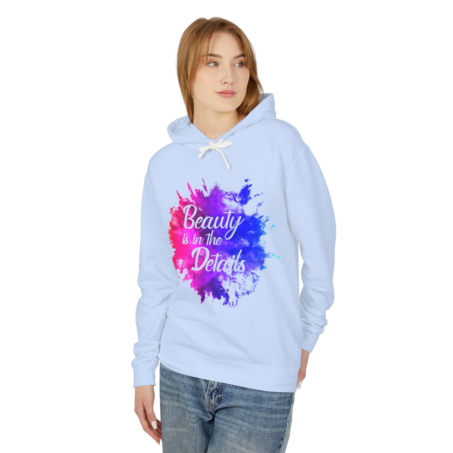 Beauty Is In The Details (Splash) Lightweight Hooded Sweatshirt