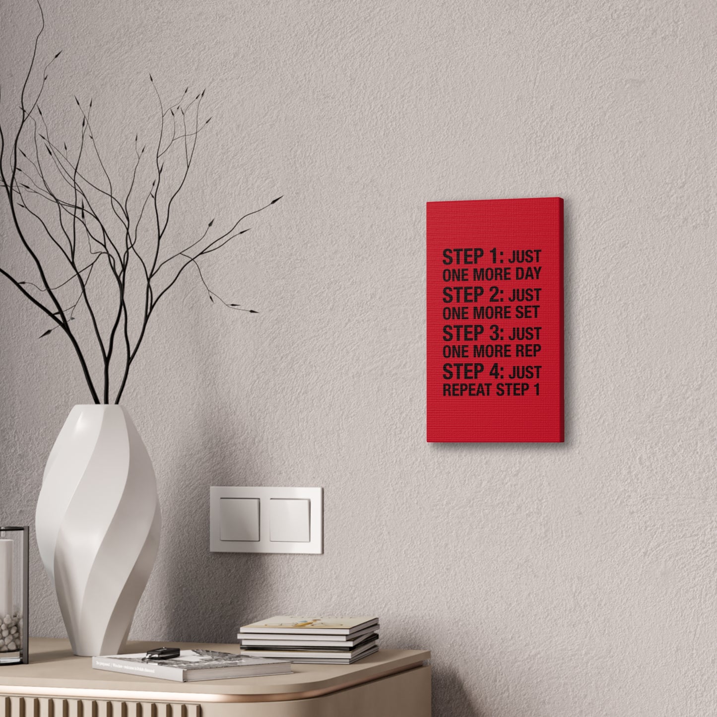 Steps 1 - 4 (Gym Inspiration) - Canvas Stretched (0.75")