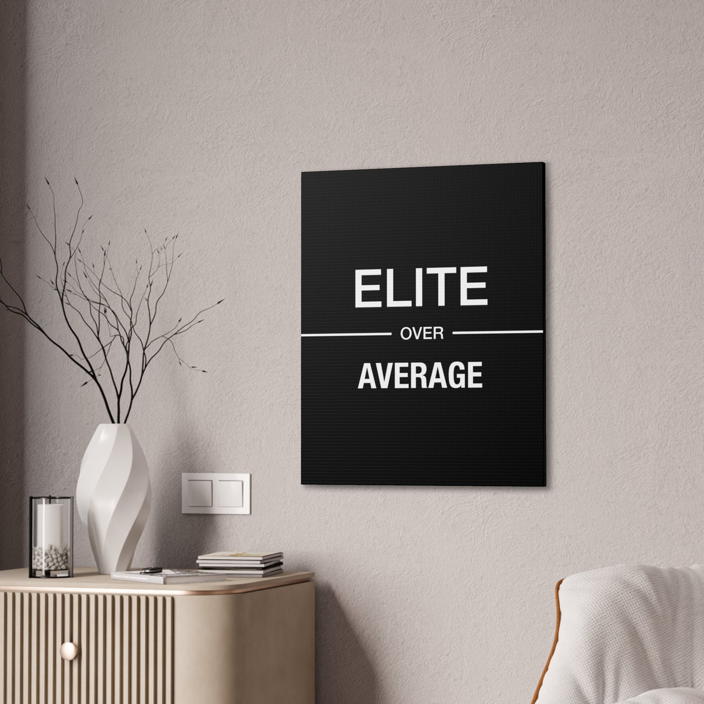 Elite Over Average - Canvas Stretched (0.75")