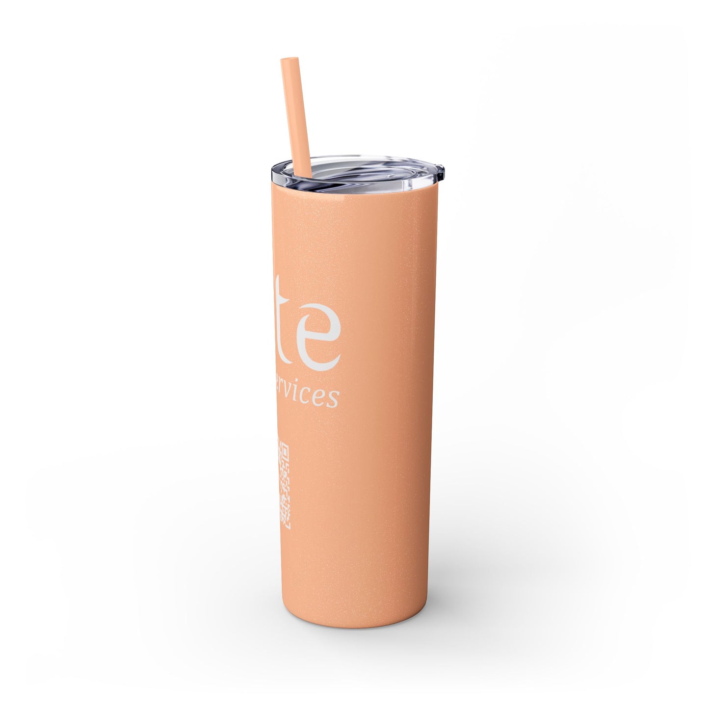 Elite Salon Services Custom Skinny Tumbler With Straw (20oz)
