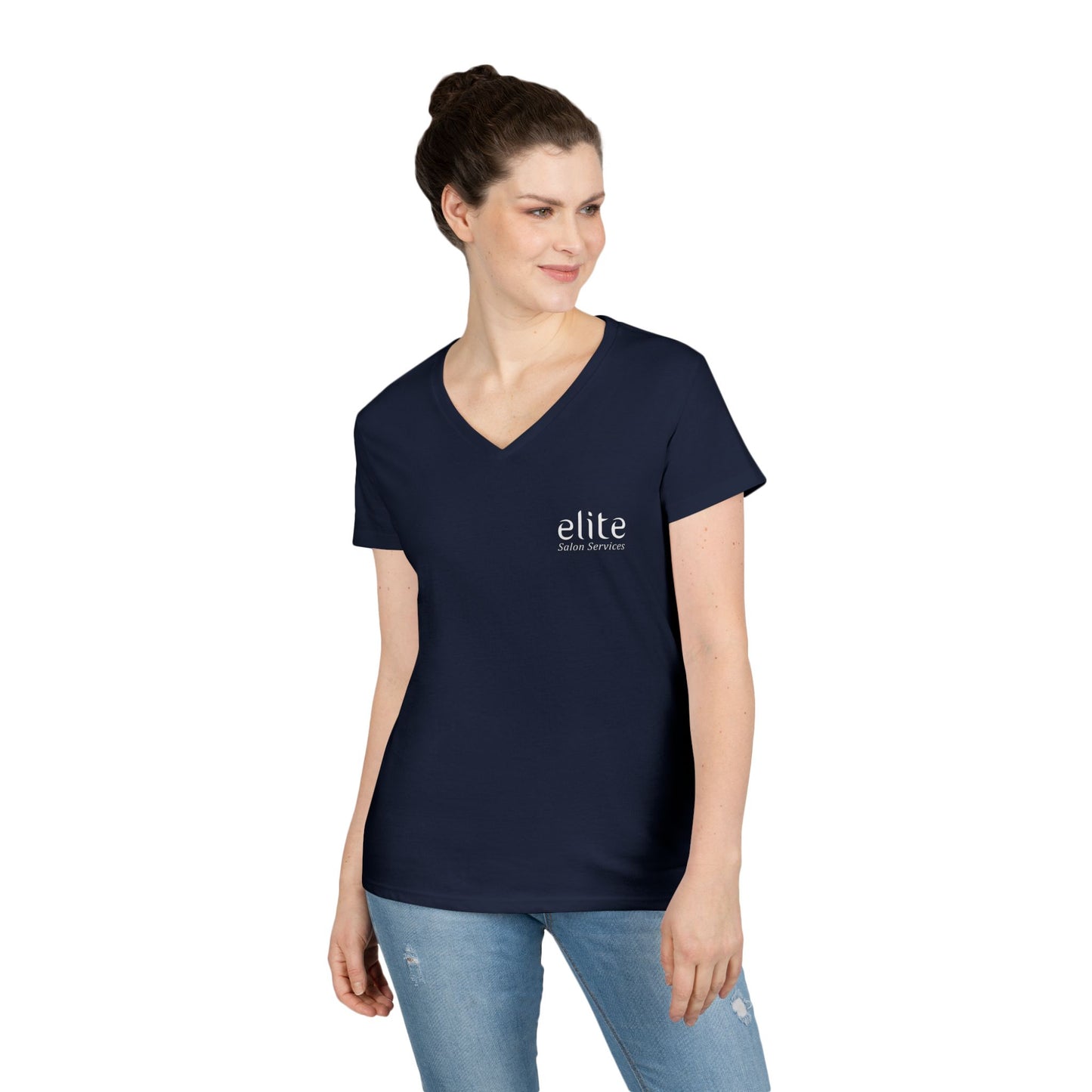 Elite Salon Services Custom (Women's V-Neck Tee 1)