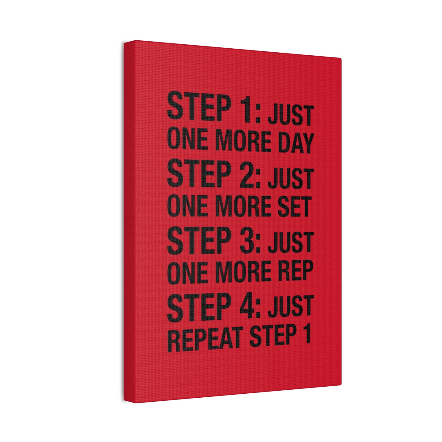 Steps 1 - 4 (Gym Inspiration) - Canvas Stretched (0.75")