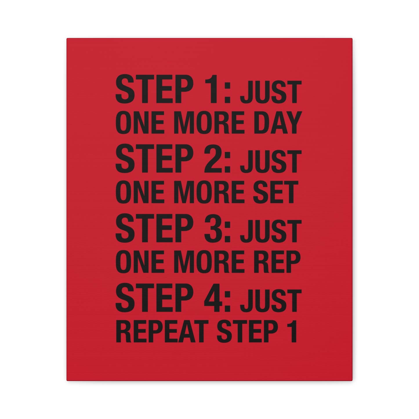 Steps 1 - 4 (Gym Inspiration) - Canvas Stretched (0.75")