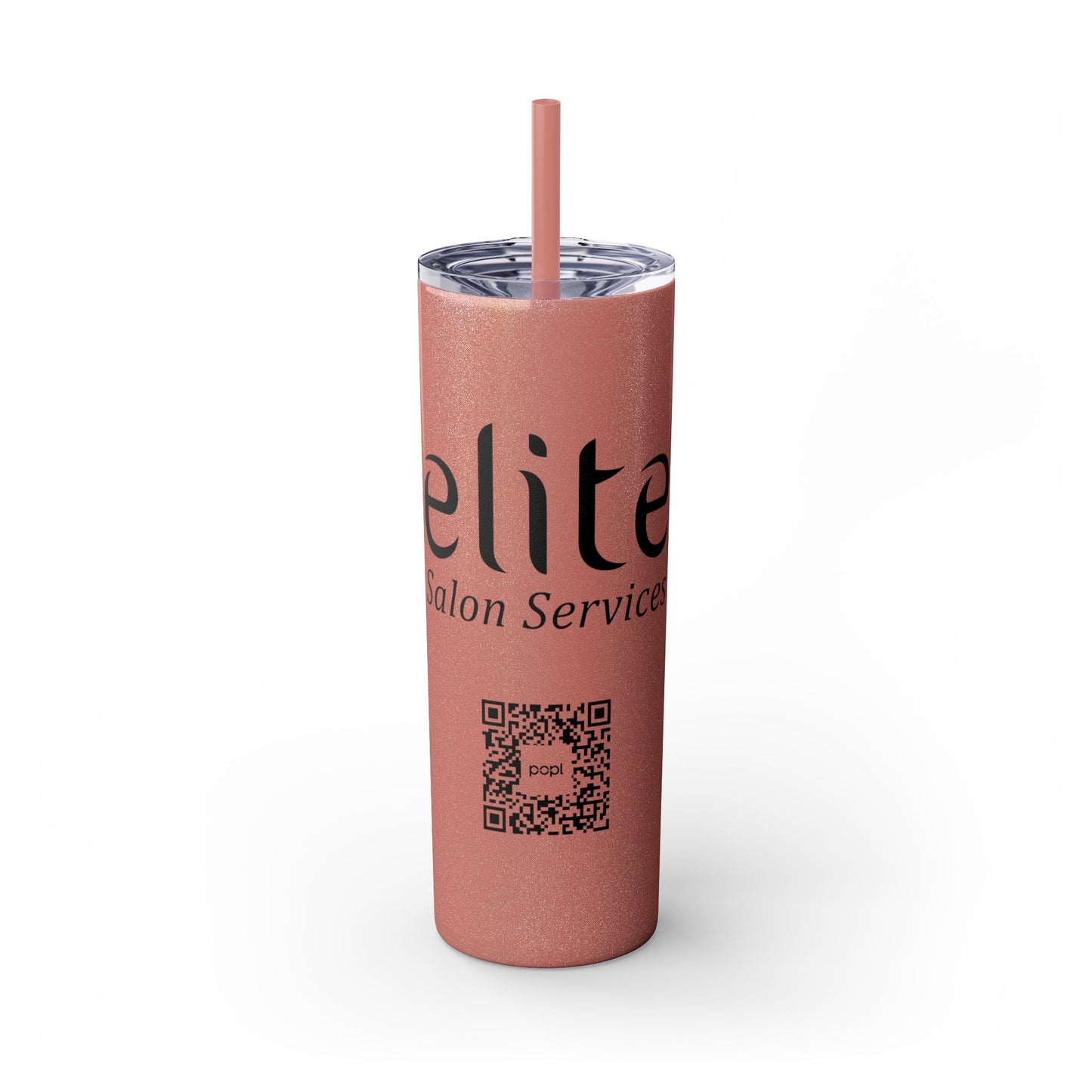 Elite Salon Services Custom Skinny Tumbler With Straw (20oz)